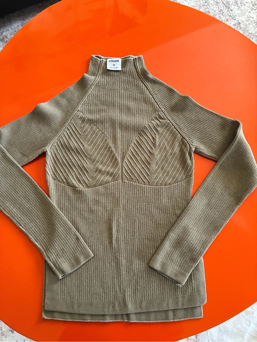 Gymshark Ribbed Mock-Neck Sculpted Sweater